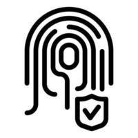 Access identity icon outline vector. Key safety vector