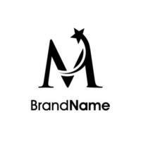 Elegant Initial M Star Logo vector