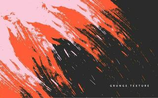 Abstract grunge texture paintbrush black and red background vector