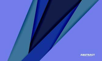 Abstract papercut blue color background vector