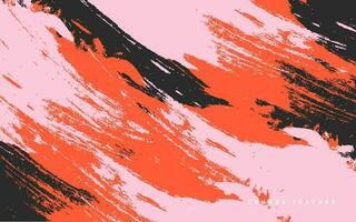 resumen grunge textura Cepillo de pintura negro y rojo antecedentes vector