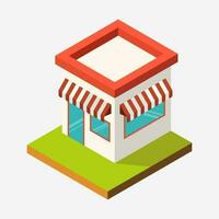 Isometric shop, Isometric store, building, house, 3D building vector