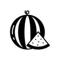 Watermelon icon in vector. Illustration vector