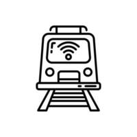 yo conducción tren icono en vector. ilustración vector