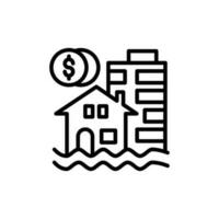 Flood Relief Funding icon in vector. Illustration vector