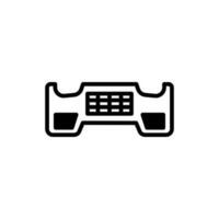 Bumper icon in vector. Illustration vector