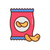 papas fritas icono en vector. ilustración vector