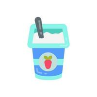 yogur icono en vector. ilustración vector