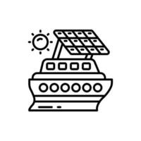 Solar Boat icon in vector. Illustration vector