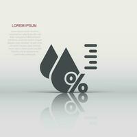 Humidity icon in flat style. Climate vector illustration on white isolated background. Temperature forecast business concept.