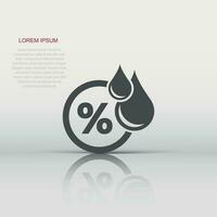 Humidity icon in flat style. Climate vector illustration on white isolated background. Temperature forecast business concept.