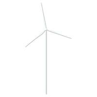 Wind Turbine Flat Illustration. Clean Icon Design Element on Isolated White Background vector