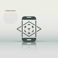 Augmented reality icon in flat style. Vr device vector illustration on white isolated background. Technology business concept.