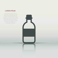agua botella icono en plano estilo. el plastico soda botella vector ilustración en blanco aislado antecedentes. líquido agua negocio concepto.