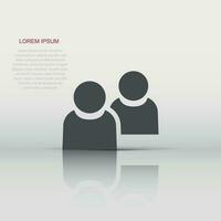 People communication icon in flat style. People vector illustration on white isolated background. Partnership business concept.