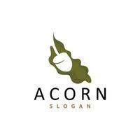 Acron Logo, Premium Design Simple Vintage Retro Style, Vector Oak Nuts Acorns, Icon Symbol Illustration Template