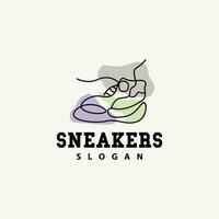 Shoes Logo, Shoes Design Simple Minimalist Line Style, Fashion Brand Vector, Icon Illustration vector