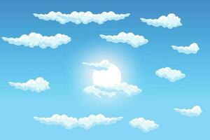 Cloud Background Design, Sky Landscape Illustration, Decoration Vector, Banners And Posters vector