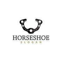 Horseshoe Logo, Horse Vector Vintage Elegant Old Retro Texsas Design, Silhouette Symbol Icon