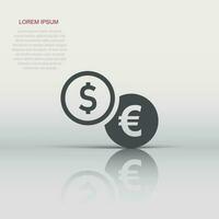 Coins stack icon in flat style. Dollar coin vector illustration on white isolated background. Money stacked business concept.