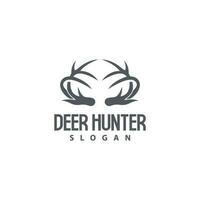 Deer Logo, Deer Hunter Vector, Forest Animal Design, Deer Antlers Retro Vintage Symbol Design Icon vector