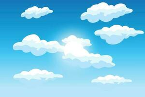 Cloud Background Design, Sky Landscape Illustration, Decoration Vector, Banners And Posters vector