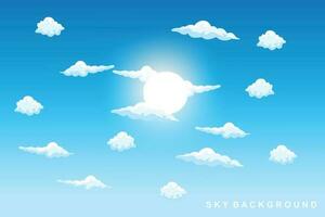 Cloud Background Design, Sky Landscape Illustration, Decoration Vector, Banners And Posters vector