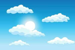 Cloud Background Design, Sky Landscape Illustration, Decoration Vector, Banners And Posters vector