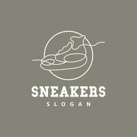 Shoes Logo, Shoes Design Simple Minimalist Line Style, Fashion Brand Vector, Icon Illustration vector