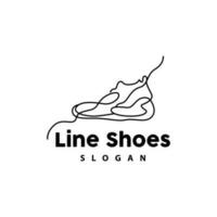 Shoes Logo, Shoes Design Simple Minimalist Line Style, Fashion Brand Vector, Icon Illustration vector