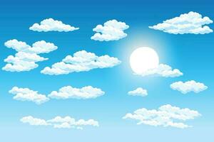 Cloud Background Design, Sky Landscape Illustration, Decoration Vector, Banners And Posters vector