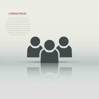 People communication icon in flat style. People vector illustration on white isolated background. Partnership business concept.