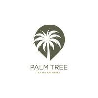 Palm tree logo design vector icon with modern idea