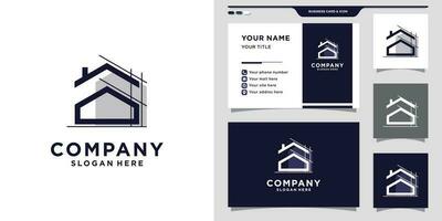 Building logo idea with creative element concept style vector