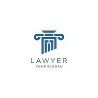 Lawyer logo vector design with modern creative style