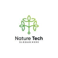 Nature logo vector design with modern concept idea