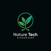 naturaleza logo vector diseño con moderno concepto idea