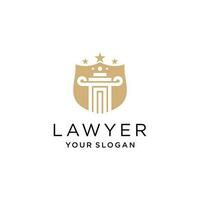 Lawyer logo vector design with modern creative style
