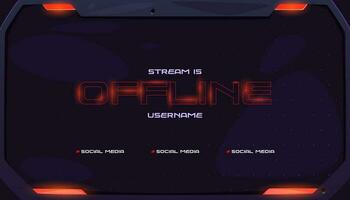 Offline banner stream template design vector