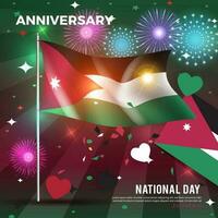 Happy National Day Jordan. flag background. for banners, greeting cards and posters vector