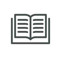 Book related icon outline and linear vector. vector