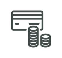 Payment method related icon outline and linear vector. vector