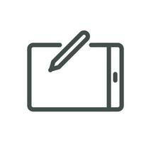 Online education related icon outline and linear vector. vector