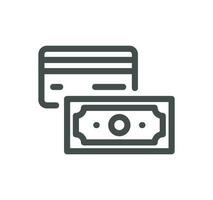 Payment method related icon outline and linear vector. vector