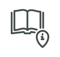 Book related icon outline and linear vector. vector