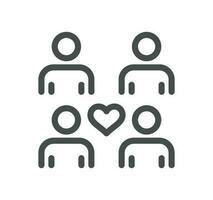 Core values related icon outline and linear vector. vector