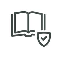 Book related icon outline and linear vector. vector