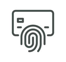 Biometric related icon outline and linear vector. vector