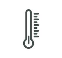 Temperature and thermometer related icon outline and linear vector. vector