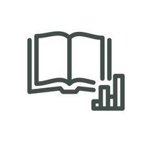 Book related icon outline and linear vector. vector